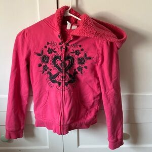 Old Navy Bright Pink Textured Hoodie